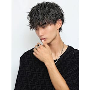 ツイスパマッシュ(黒髪マッシュヘア)