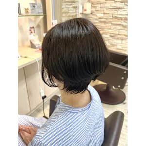 30代40代ナチュラルくびれボブ毛先パーマ艶感結べるボブ