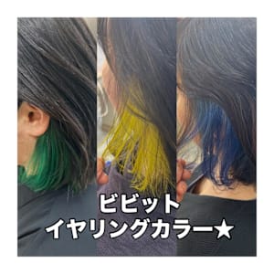 ・20代30代40代小顔切りっぱなし大人ボブイヤリングカラー