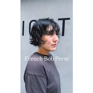 外国人風フレンチボブパーマ/ショートボブ