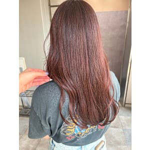 ブリーチ無しピンクブラウン！