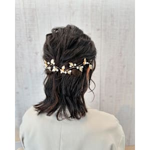 ゆるふわハーフアップ