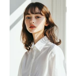 オーガニックカラー ベージュカラー ゆる巻きミディアム