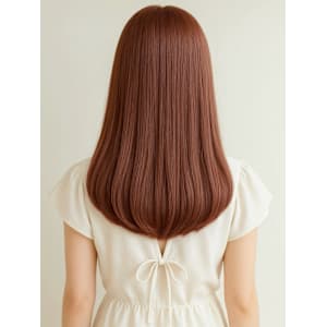 ピンクブラウン ハイトーン ブリーチ 艶髪 ストレート 美髪