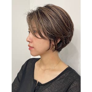 前下がりショート・ボブ/絶壁解消/前髪あり/40代/30代
