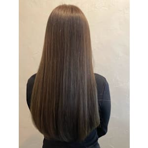 オリーブブラウン　ロング　ツヤ髪