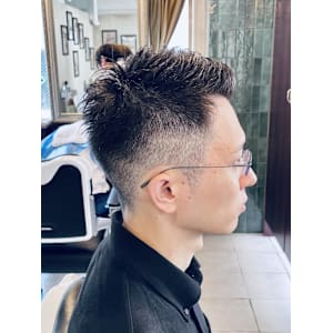 【20代男性】ロンドンアップバングショート（大宮/バーバー）