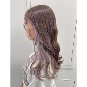 ピンクラベンダーインナーカラー