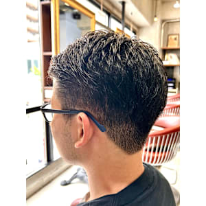 メンズショート×ナチュラルバーバー