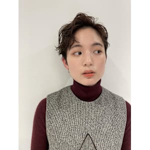 無造作パーマショート