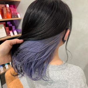 インナーカラー×ラベンダー