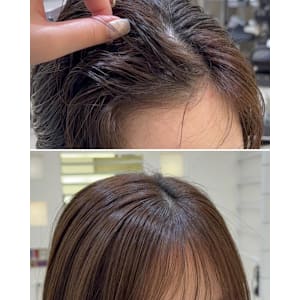 割れちゃう前髪にはクロスパーマ