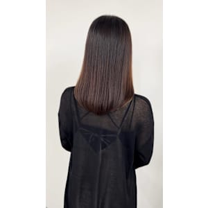 乾かすだけで整う✨柔らか丸みストレート×ナチュラルブラウン