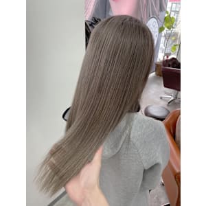 外国人風スモーキーグレージュ×艶ロングストレート✨透け感◎