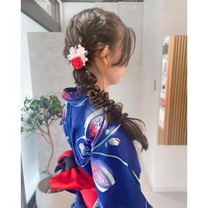 【hinari】#浴衣に合うヘアアレンジ #編みおろし