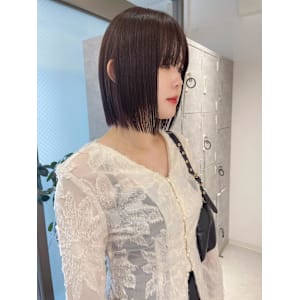 【rizu】切りっぱなしボブ/グレージュ/ベージュ