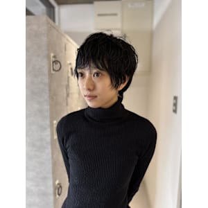 小顔似合わせカット丸みナチュラルショートボブハンサムショート