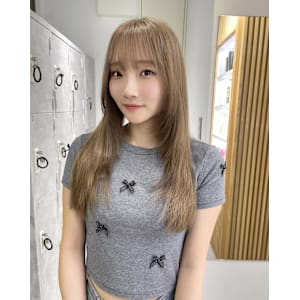 【rizu】ベージュ/レイヤー/ブリーチ