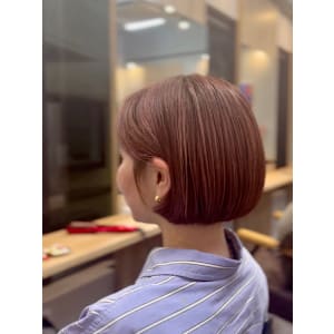 【noi.】ミニボブ×ハイライトピンクベージュ