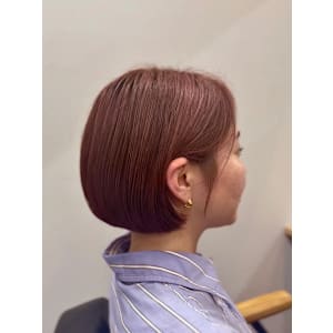 【noi.】ミニボブ×ハイライトピンクベージュ