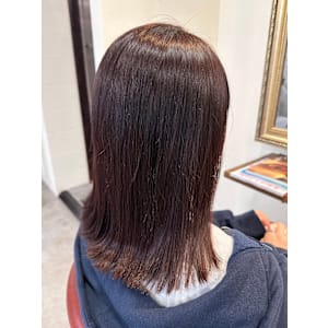 ラベンダーカラー×ミディアムヘア