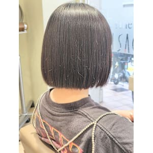 ボブ/ミニボブ/切りっぱなし/縮毛矯正