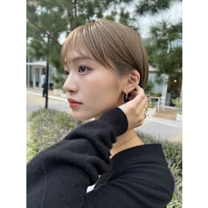 髪質改善ことりベージュショートカット*Zina