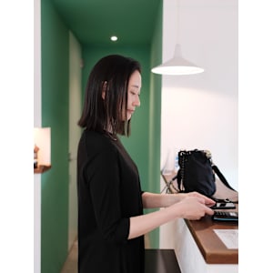 ミディアムボブ×暗髪ブラウン