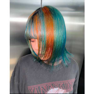 セクションカラー　 デザインカラー　ハイトーン　原宿/表参道