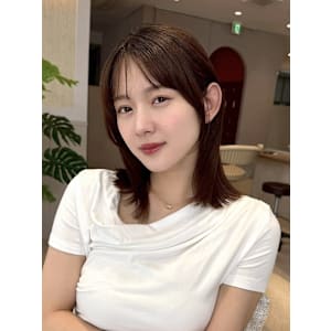 髪質改善＊マットブラウンくびれヘア＊美髪【Zina新宿】