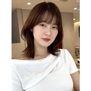 髪質改善＊チェリーブラウンくびれヘア＊美髪【Zina新宿】