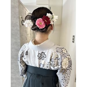 【Nanaka】卒業式ヘアセット/カチモリ/生花/袴着付け