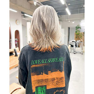 【hinari】裾カラー/エンドカラー/ホワイトシルバー