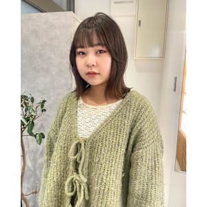 【rizu】ベージュ/ブリーチなしカラー/ボブ/顔周りカット