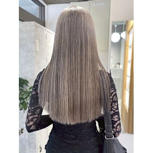 【rizu】髪質改善トリートメント/グレージュ/ハイトーン