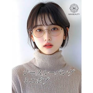 シースルーバングミニボブ☆銀座