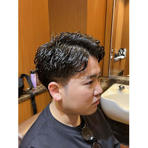 銀座　理容室　ナチュラルパーマ　フェザーパーマ