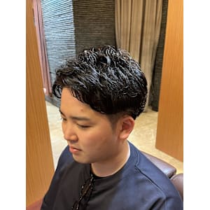 銀座　理容室　ナチュラルパーマ　フェザーパーマ