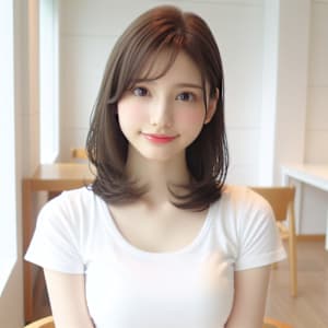 ★ミディアムレイヤーレイヤーカット顔まわりカットワンカール