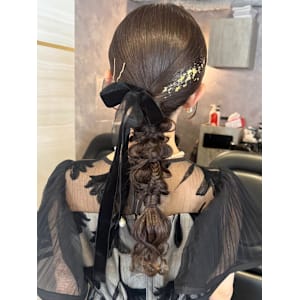 《ゆい》編みおろし/結婚式ヘア/ヘアアレンジ