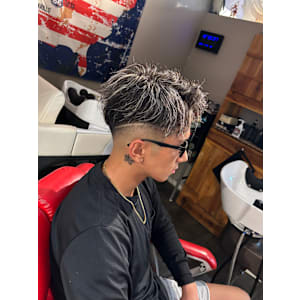 ホワイトメッシュ×スキンフェード