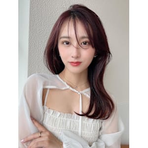 後れ毛が可愛い顔周りハイレイヤーロングチェリーブラウン - AFLOAT/L 錦糸町【アフロートエル】【アフロートエル キンシチョウ】掲載中