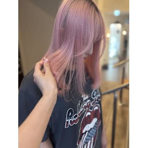 ピンクカラー/ハイトーン/色素薄めカラー