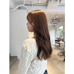 ブリーチなしの透明感ダブルカラー