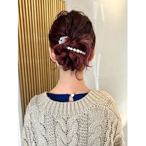 【nanaka】ヘアアレンジ/結婚式ヘア/シニヨン/30代