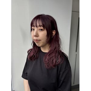 ブリーチあり◎透け感ピンクパープルカラー