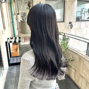 暗くするなら可愛く暗く！暗髪透け感カラー♪ディープグレー