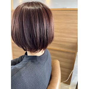 ピンクブラウンボブ