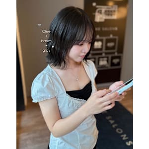 オリーブブラウン/透明感カラー/ブリーチなし
