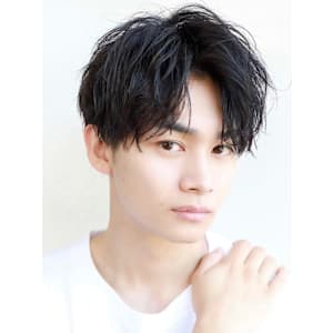 ルーズウエットショートセンターパート